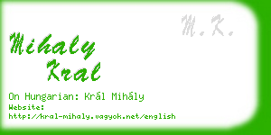 mihaly kral business card